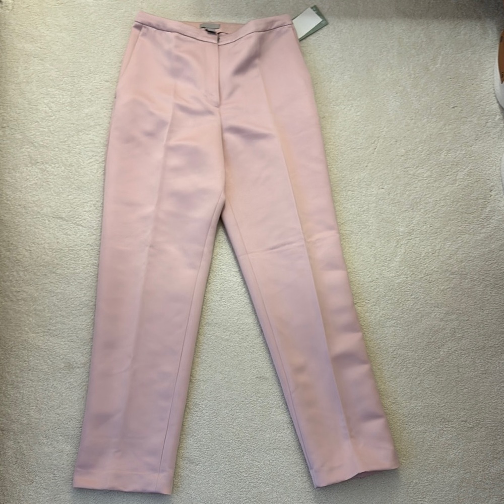 H&M Pink Trousers Structured Flat Front Design